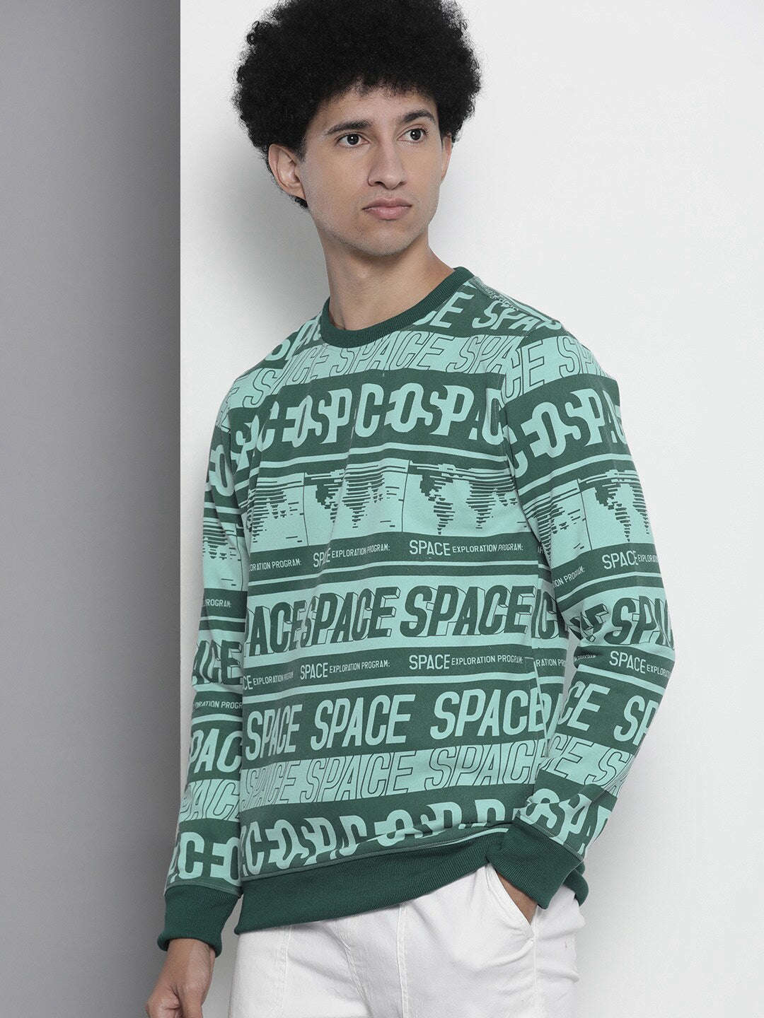 Men's Printed Regular Fit Sweatshirt