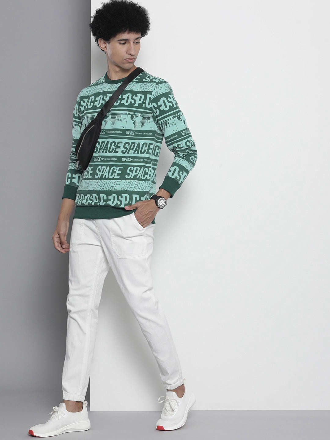 Men's Printed Regular Fit Sweatshirt