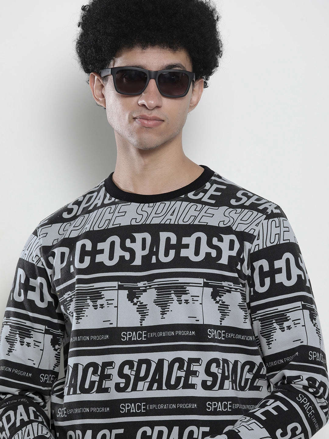 Men's Printed Regular Fit Sweatshirt