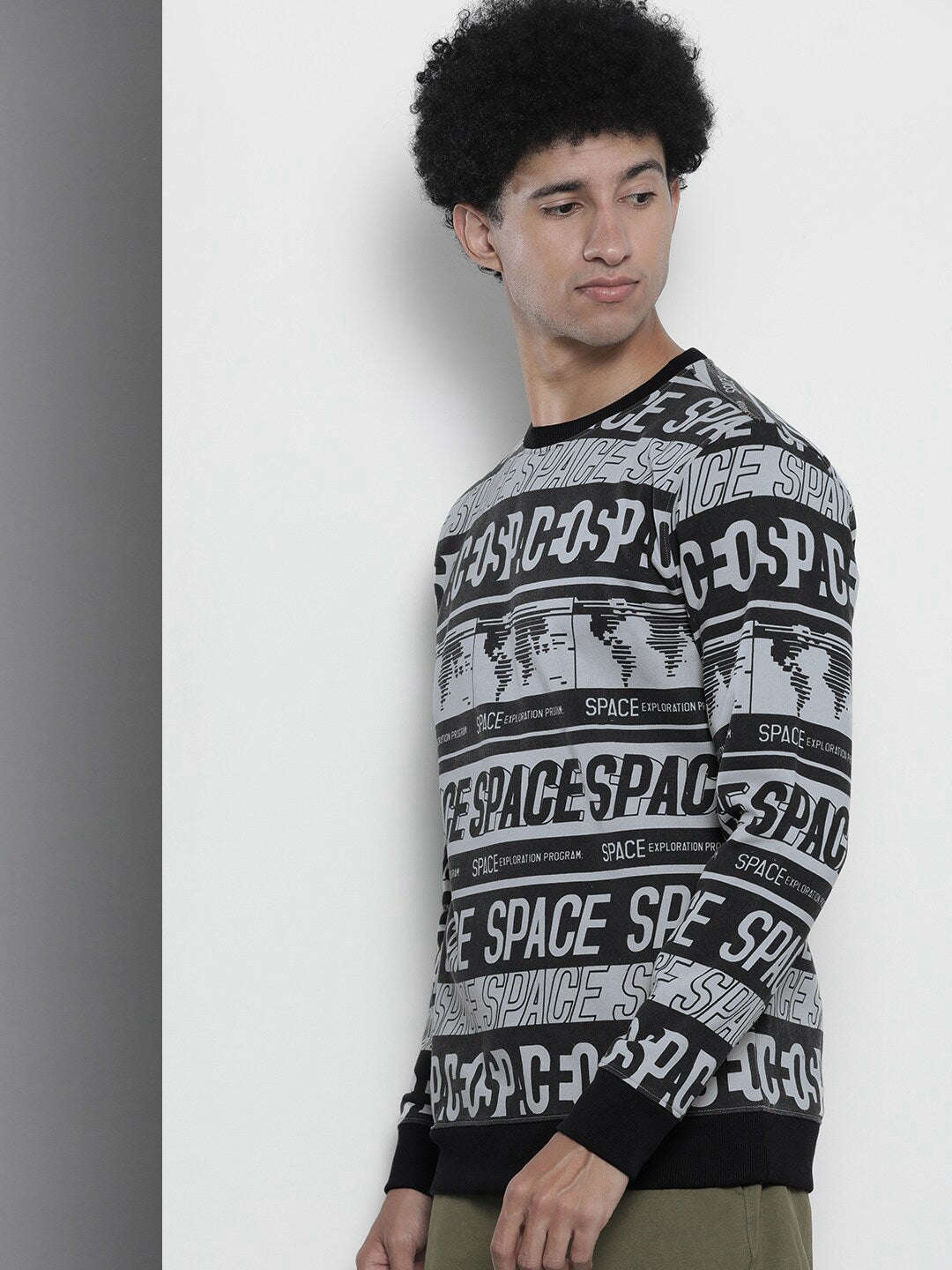 Men's Printed Regular Fit Sweatshirt