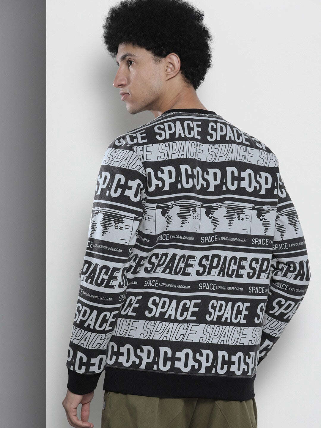 Men's Printed Regular Fit Sweatshirt