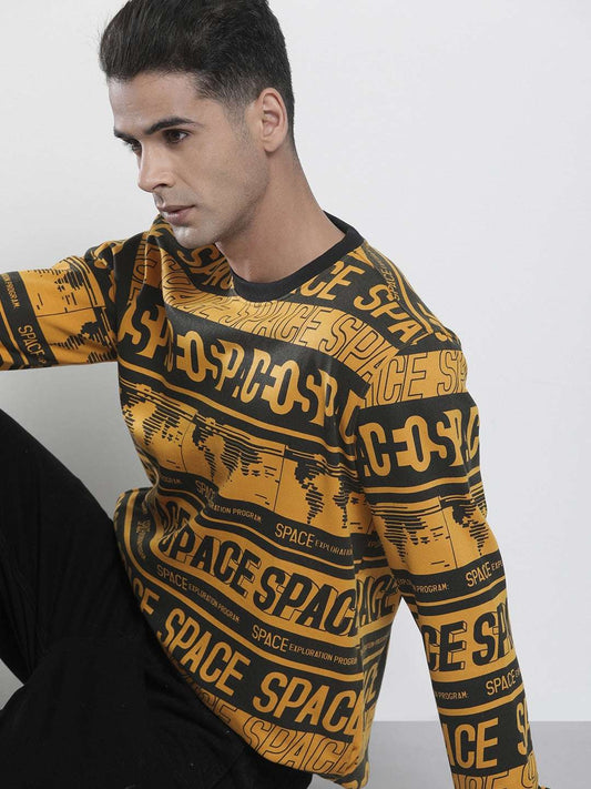 Men's Printed Regular Fit Sweatshirt