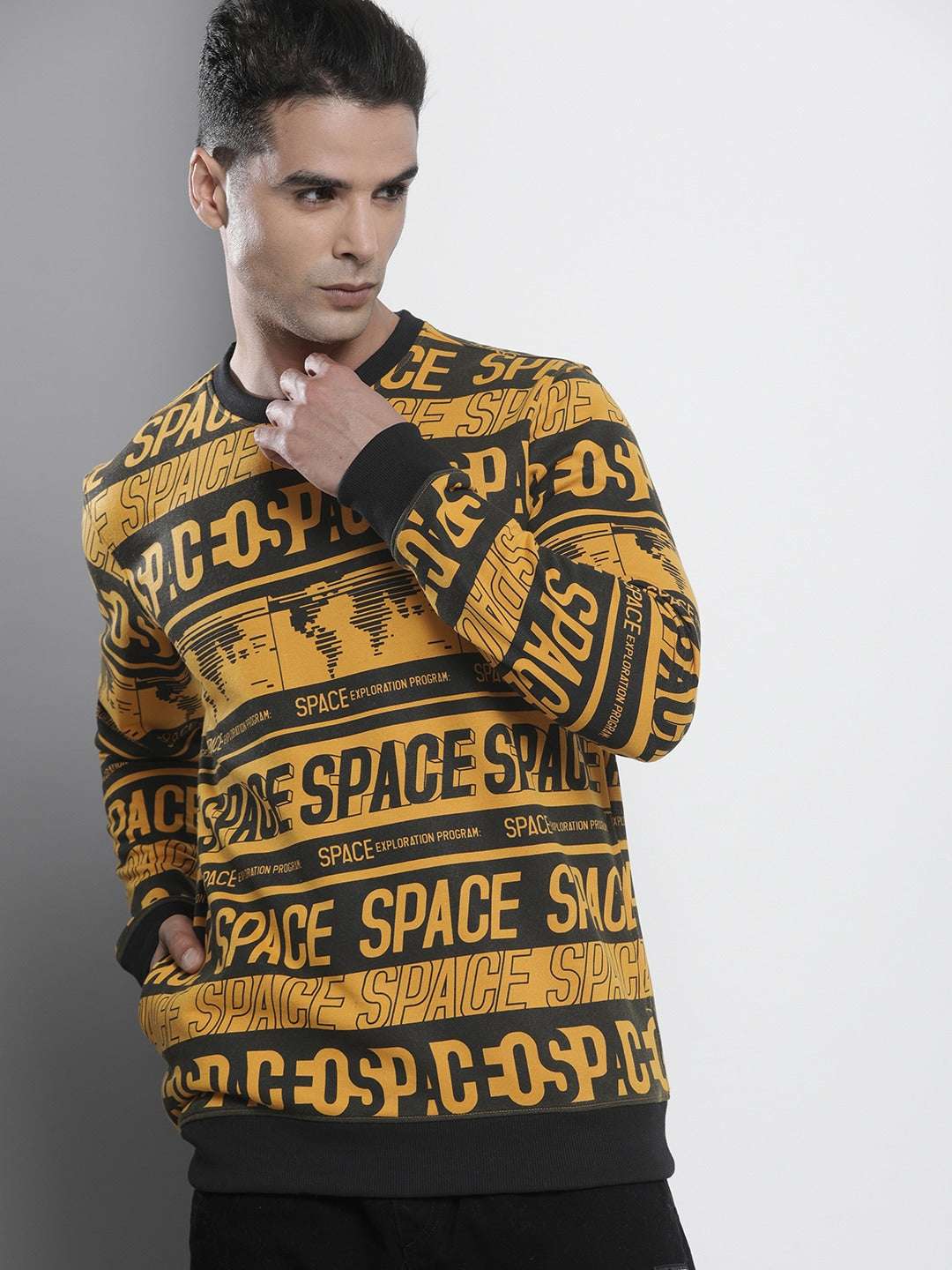 Men's Printed Regular Fit Sweatshirt