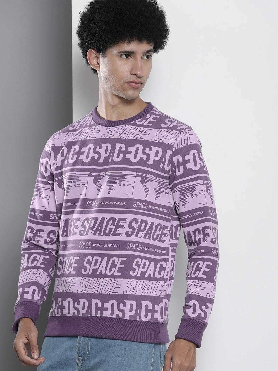 Men's Printed Regular Fit Sweatshirt