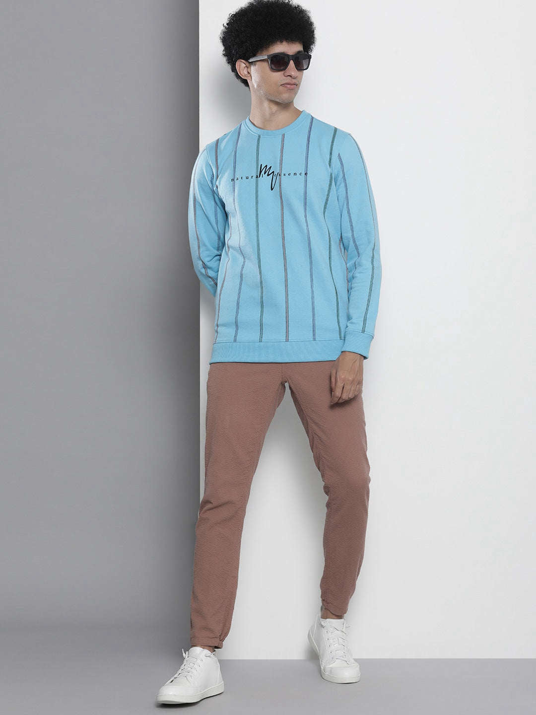 Men's Striped Regular Fit Sweatshirt