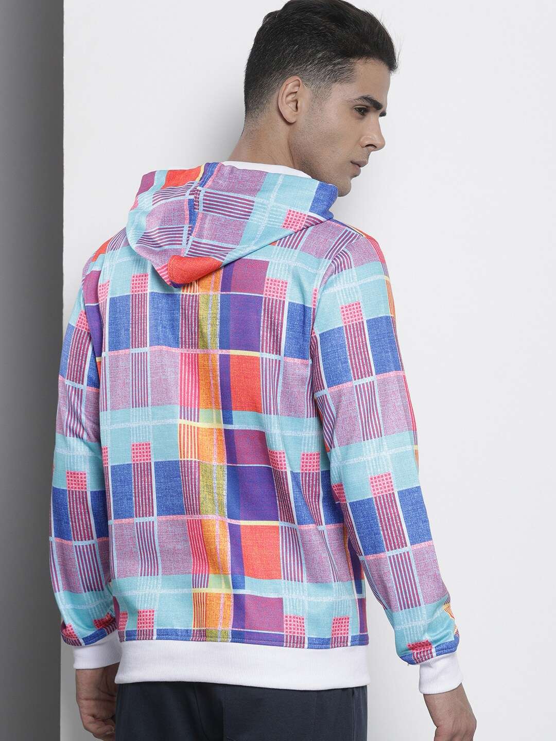 Men's Checked Regular Fit Sweatshirt