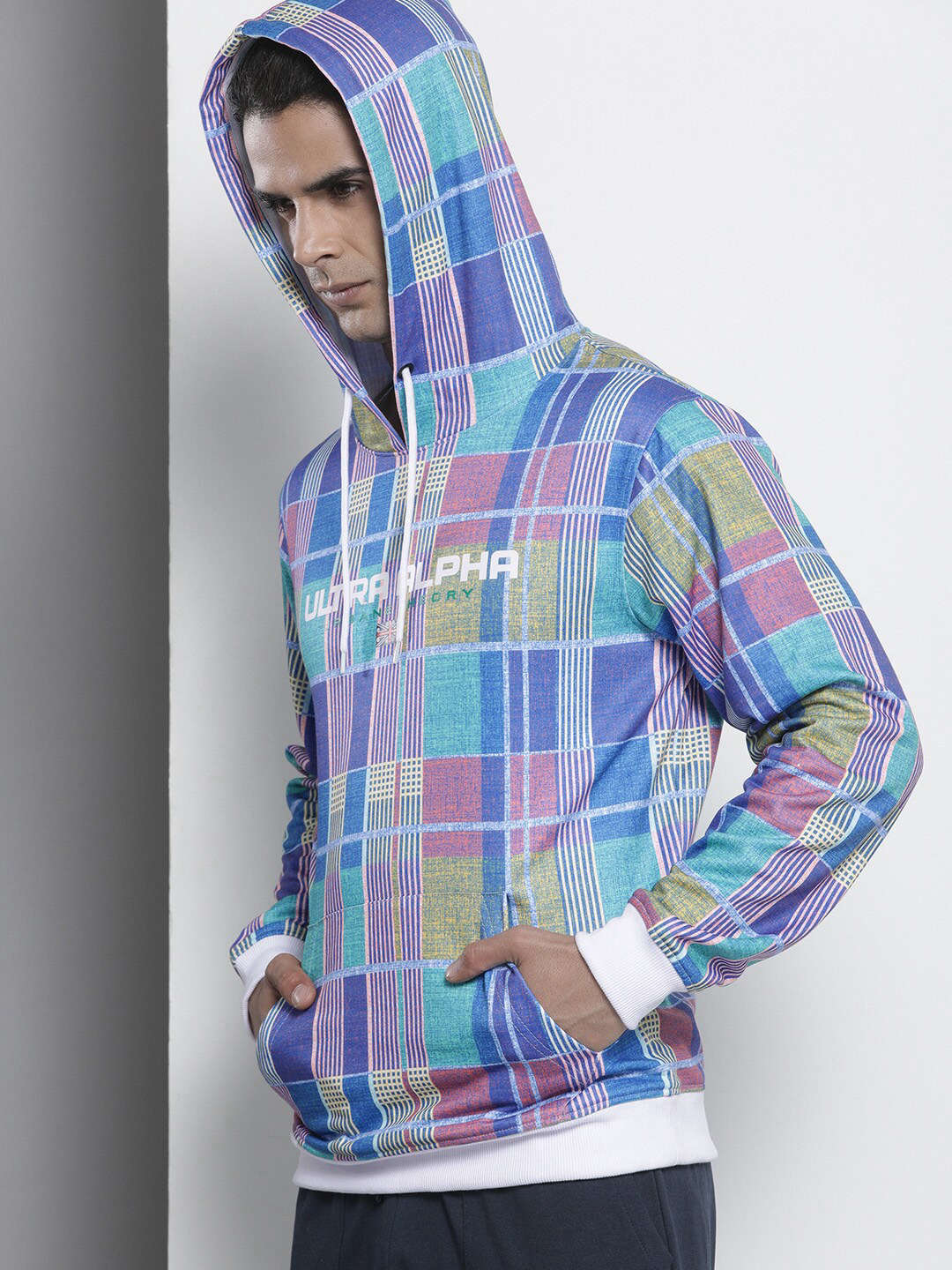 Men's Checked Regular Fit Sweatshirt