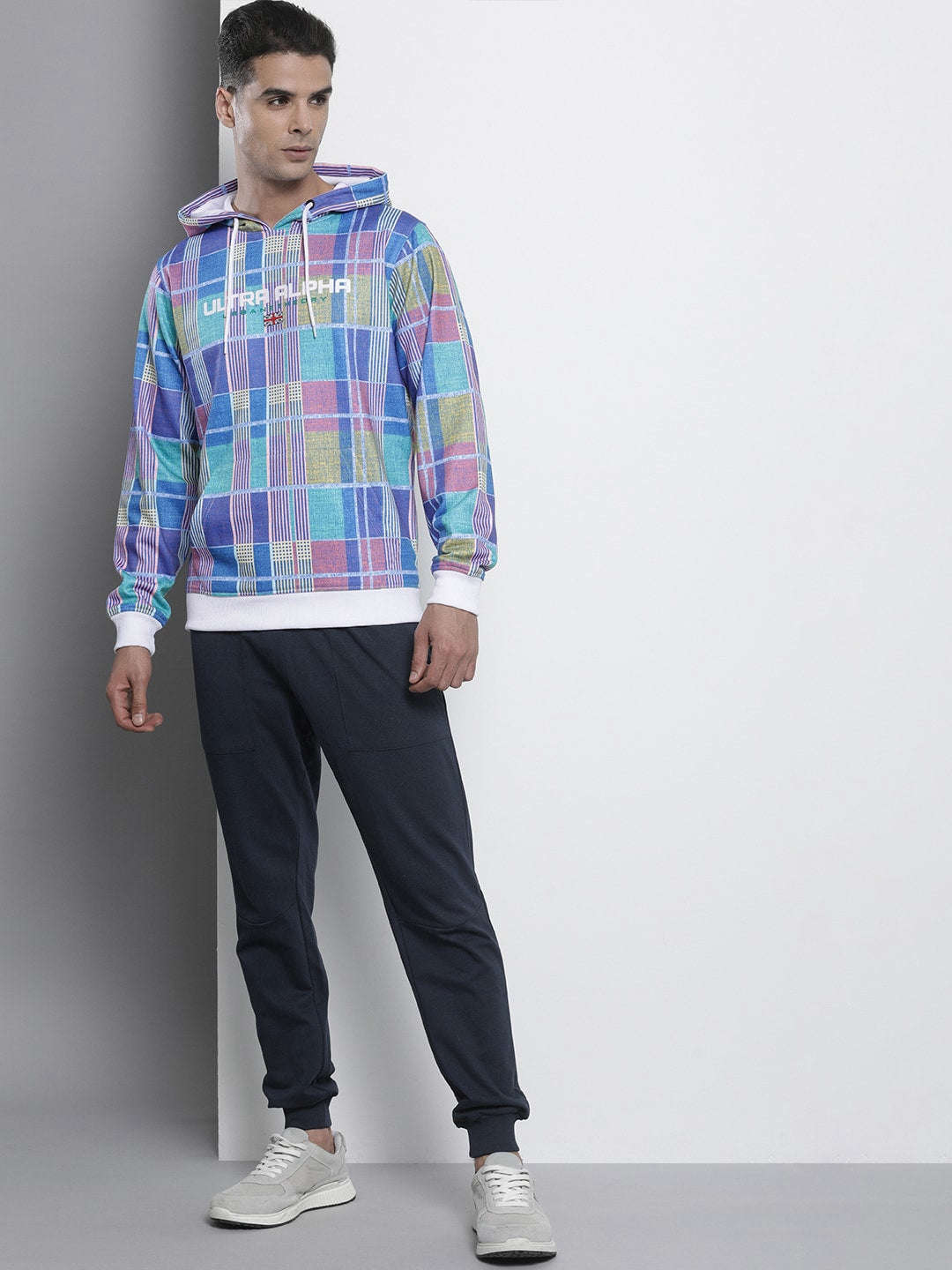 Men's Checked Regular Fit Sweatshirt