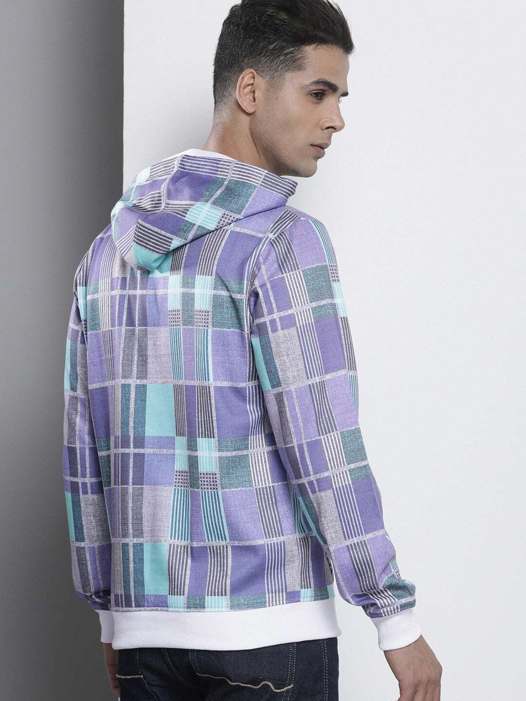 Men's Checked Regular Fit Sweatshirt