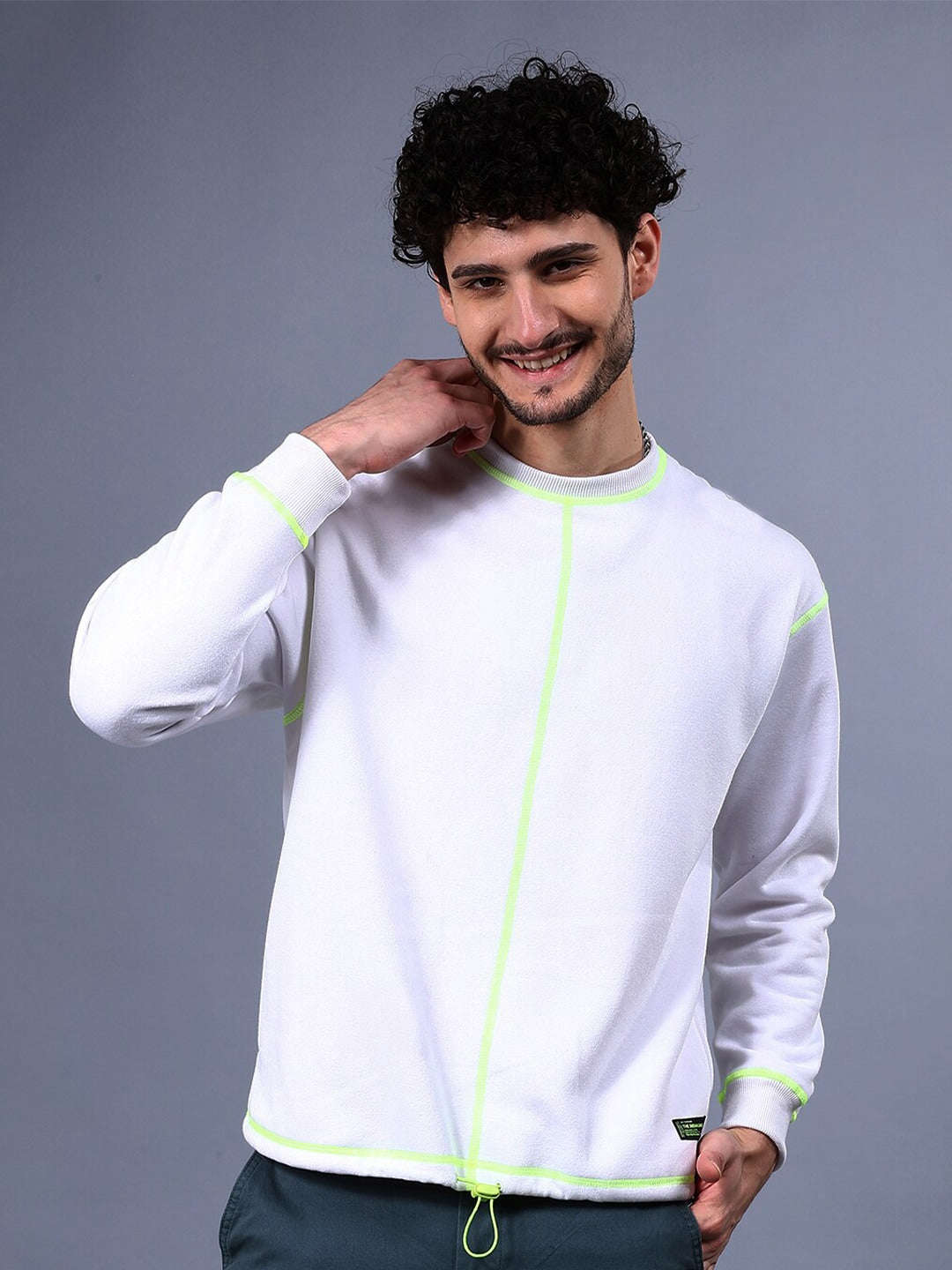 Men's Solid Relaxed Fit Sweatshirt