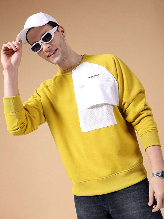 Men's Solid Oversized Sweatshirt