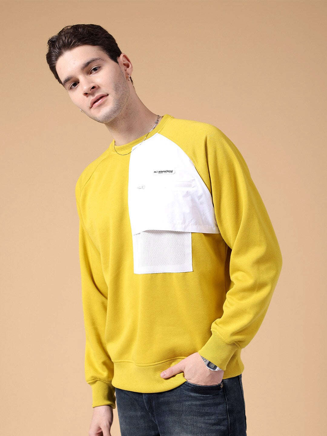 Men's Solid Oversized Sweatshirt