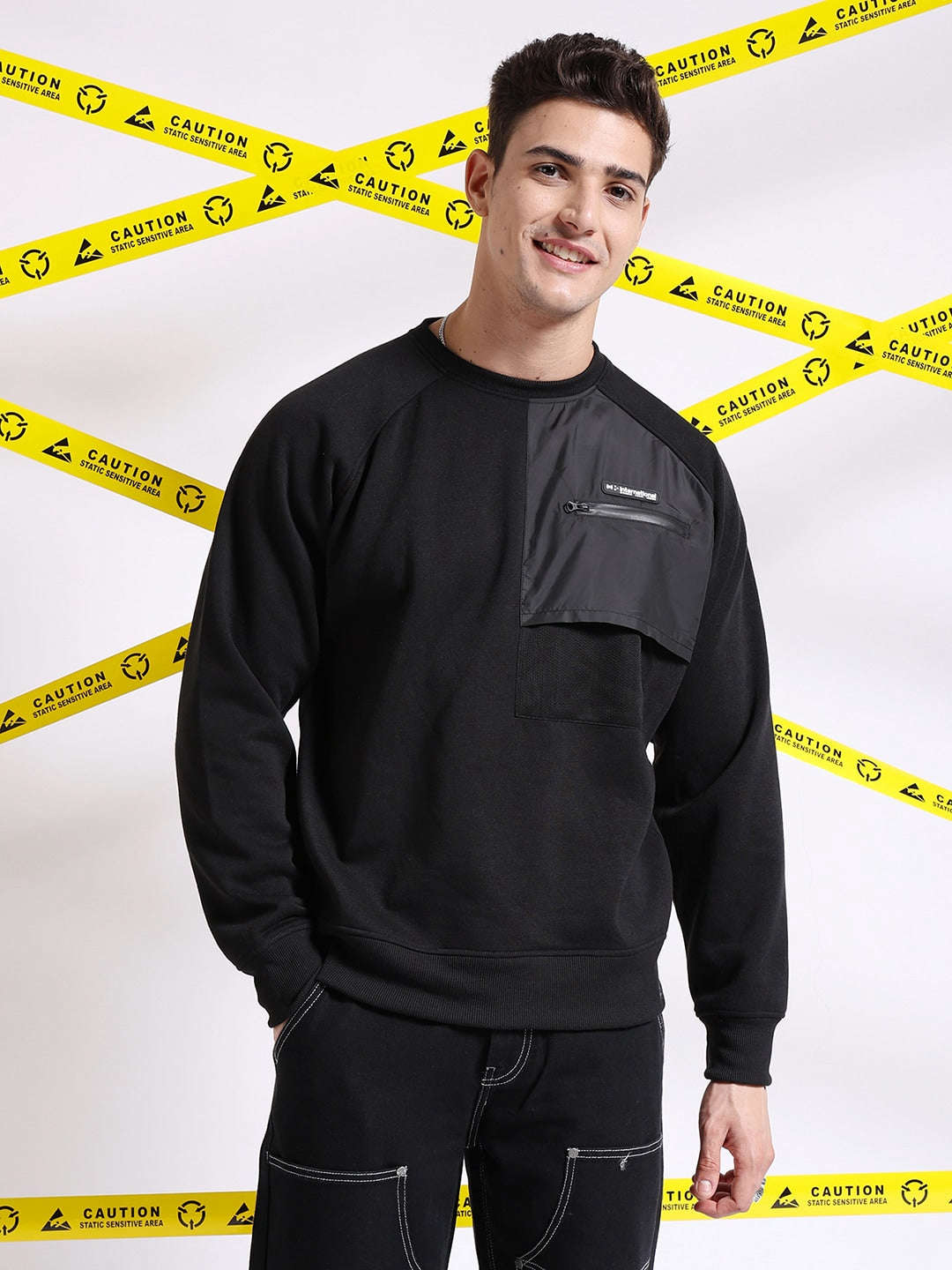 Men's Solid Oversized Sweatshirt