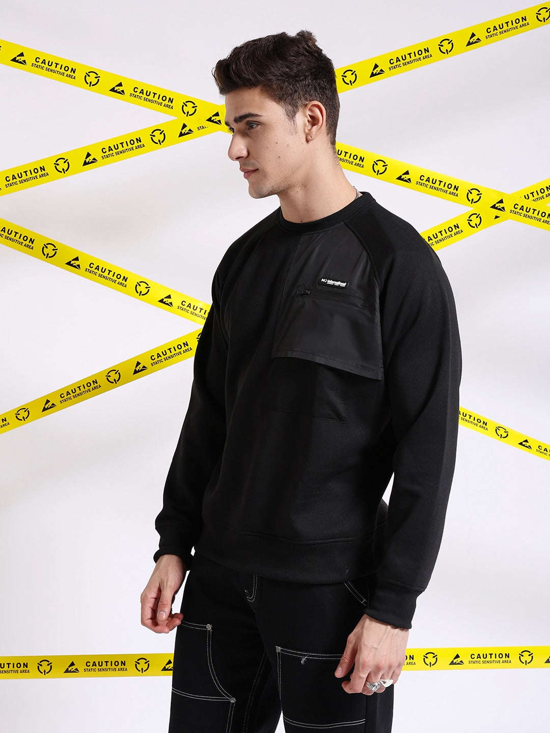 Men's Solid Oversized Sweatshirt