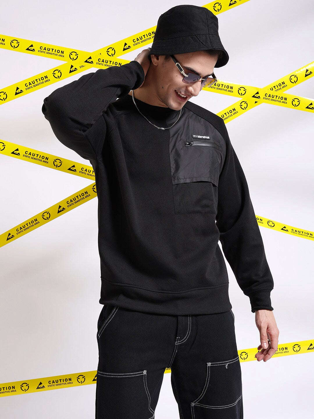 Men's Solid Oversized Sweatshirt