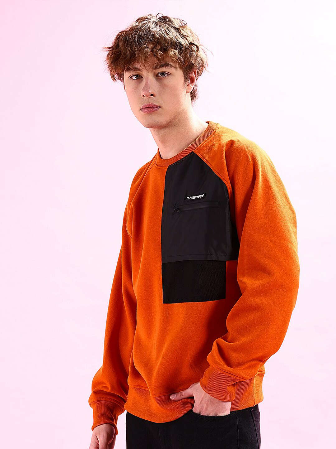 Men's Solid Oversized Sweatshirt