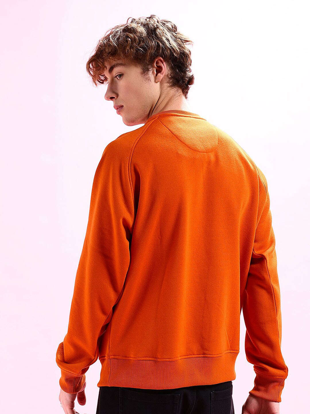 Men's Solid Oversized Sweatshirt