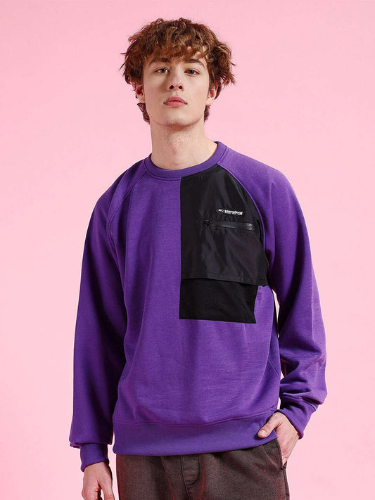 Men's Solid Oversized Sweatshirt