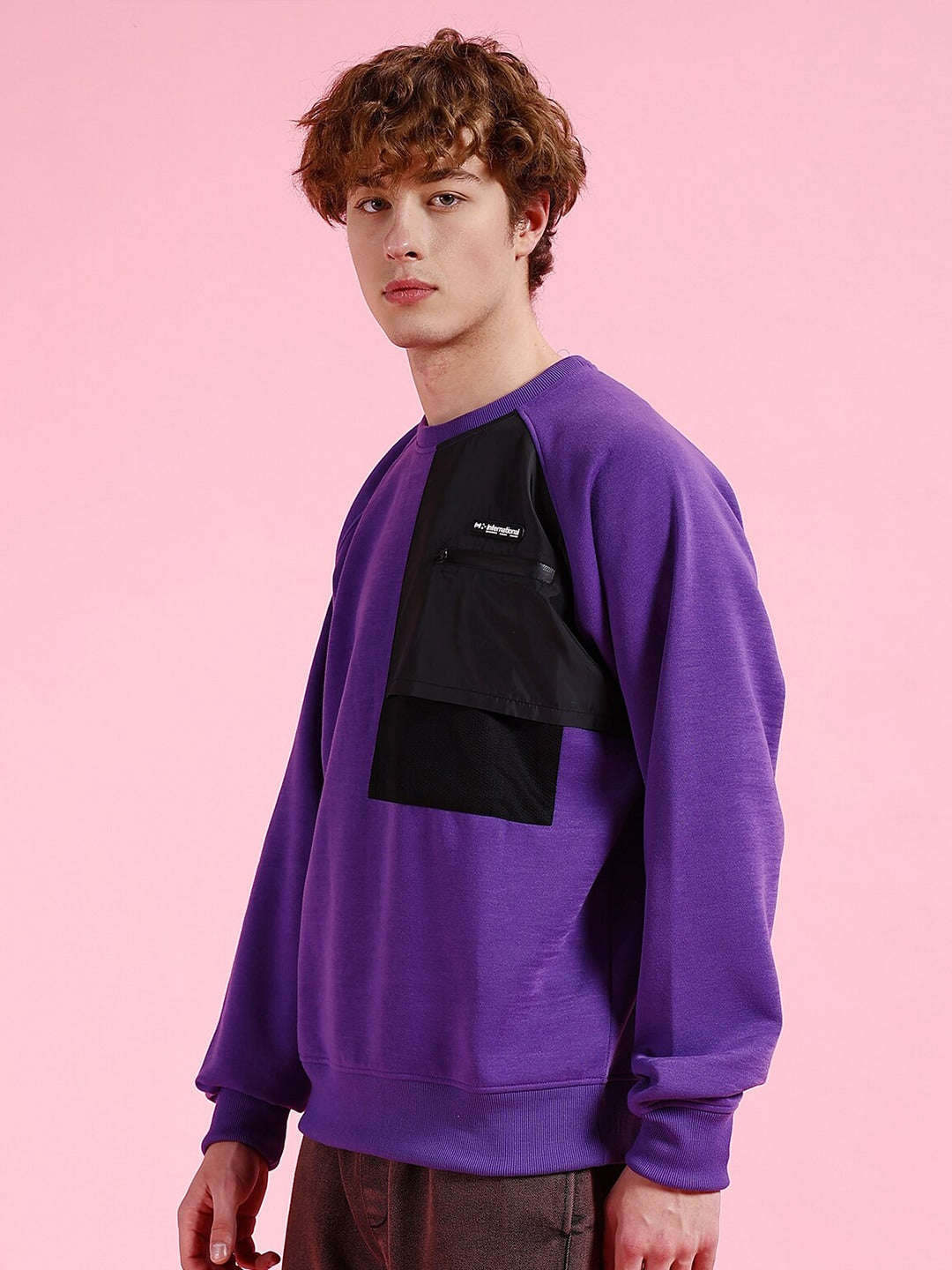 Men's Solid Oversized Sweatshirt