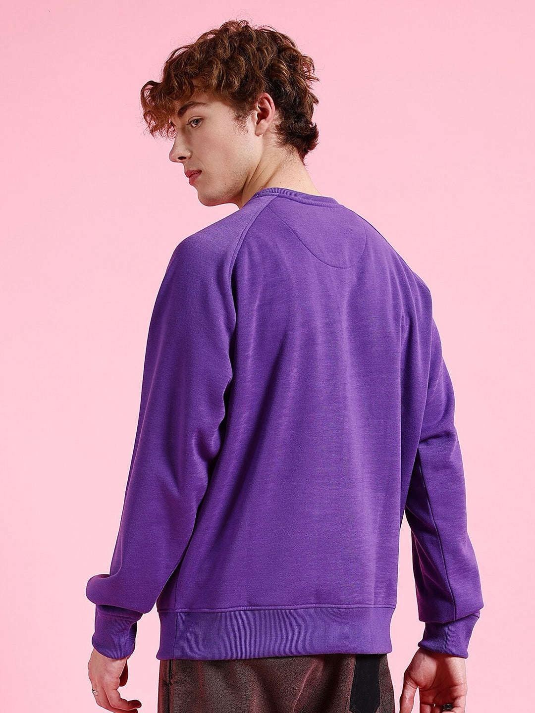 Men's Solid Oversized Sweatshirt