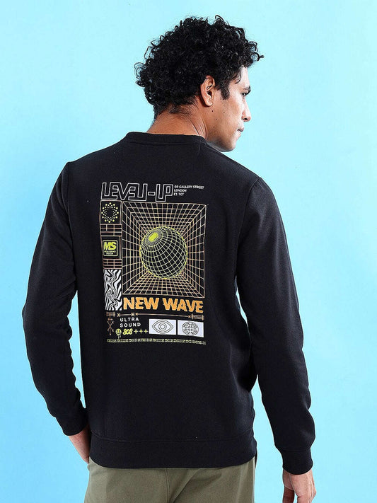 Men's Back Printed Regular Fit Sweatshirt