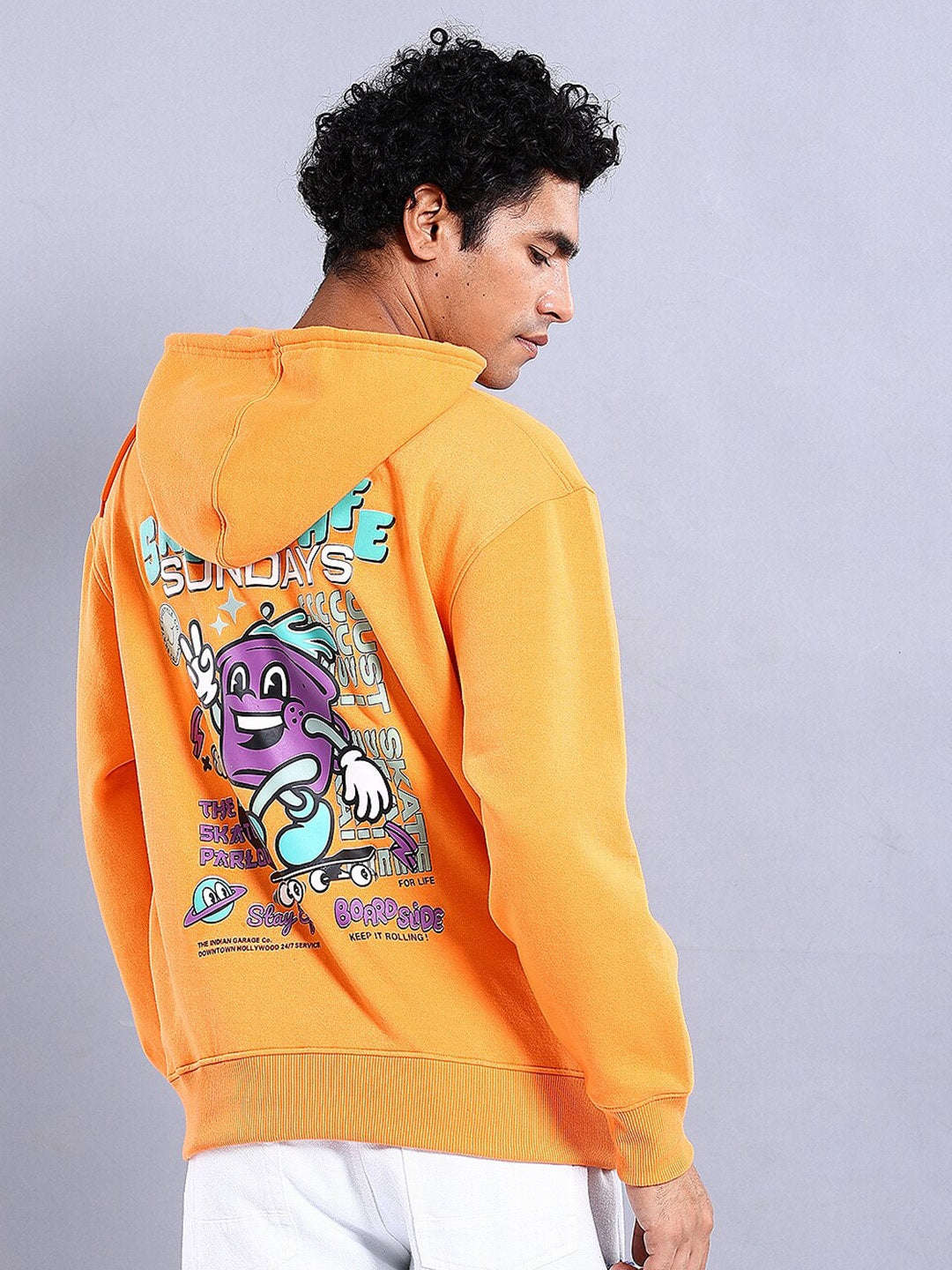 Men's Back Printed Oversized Sweatshirt