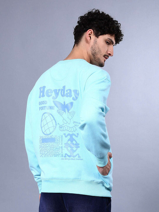 Men's Back Printed Oversized Sweatshirt