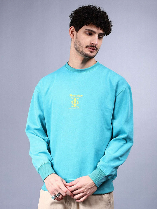 Men's Back Printed Oversized Sweatshirt