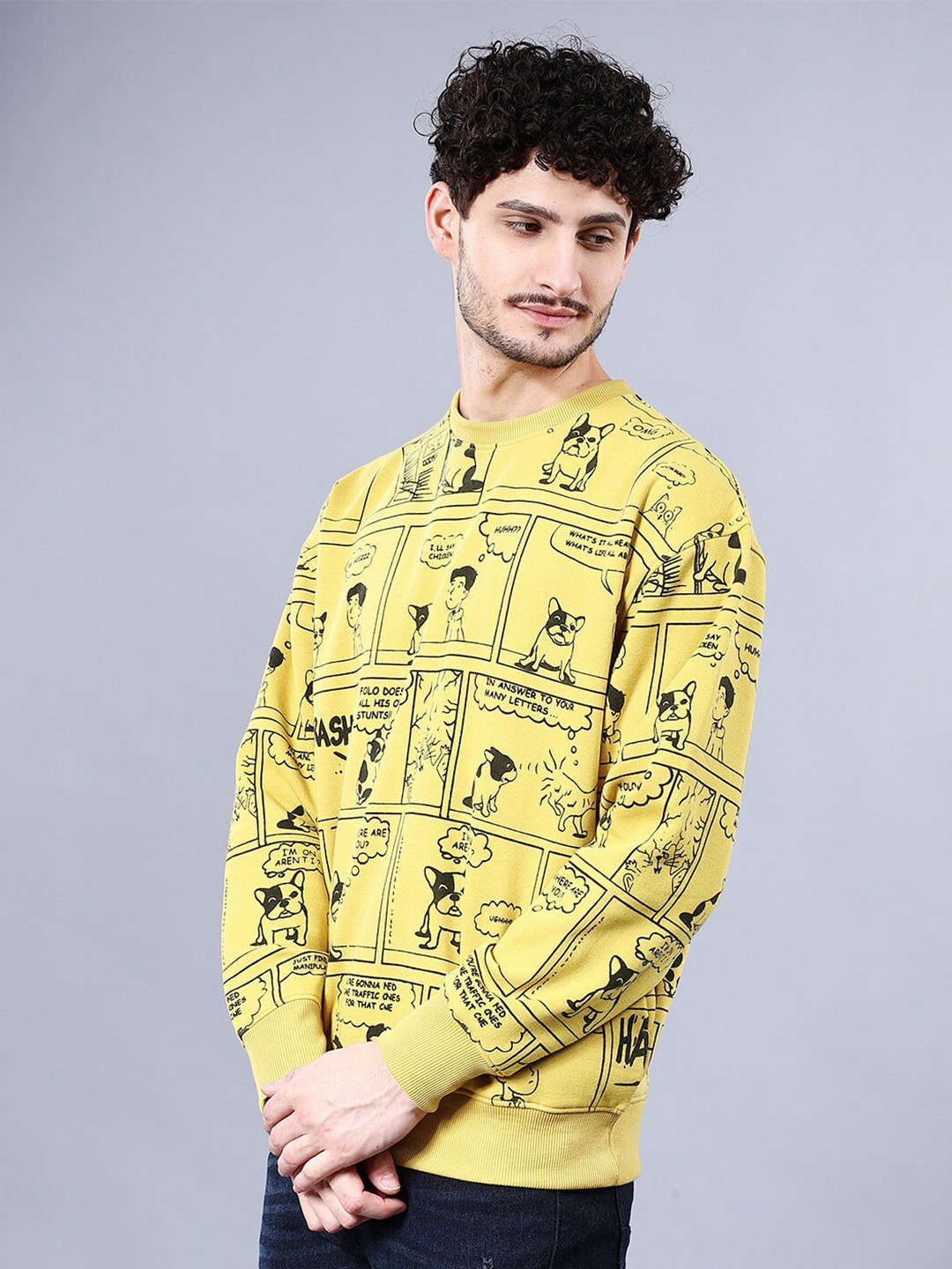 Men's Printed Oversized Sweatshirt