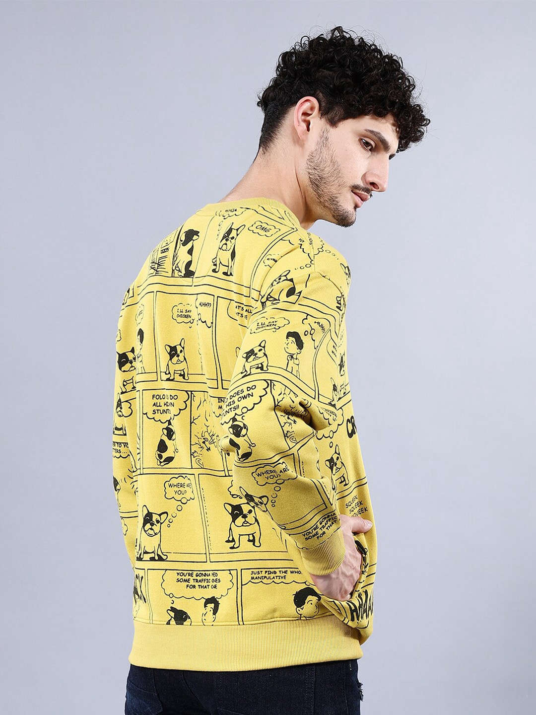 Men's Printed Oversized Sweatshirt