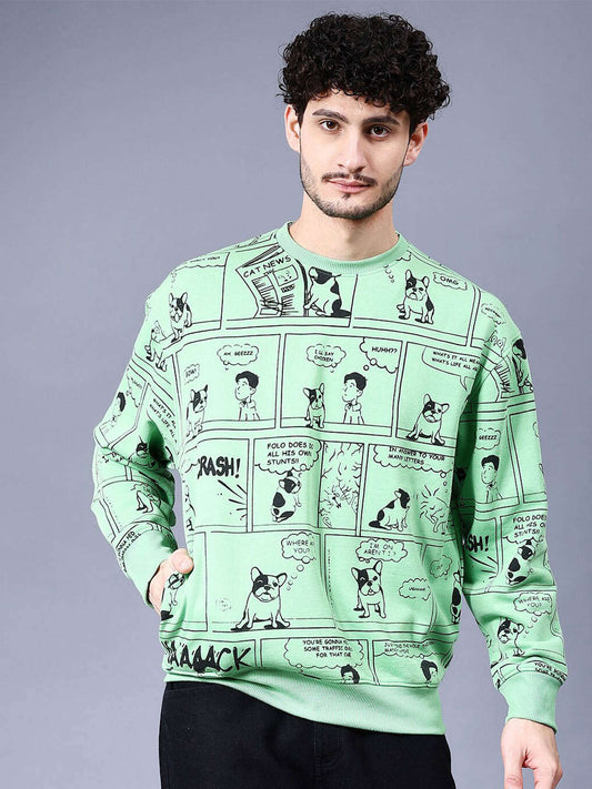 Men's Printed Oversized Sweatshirt