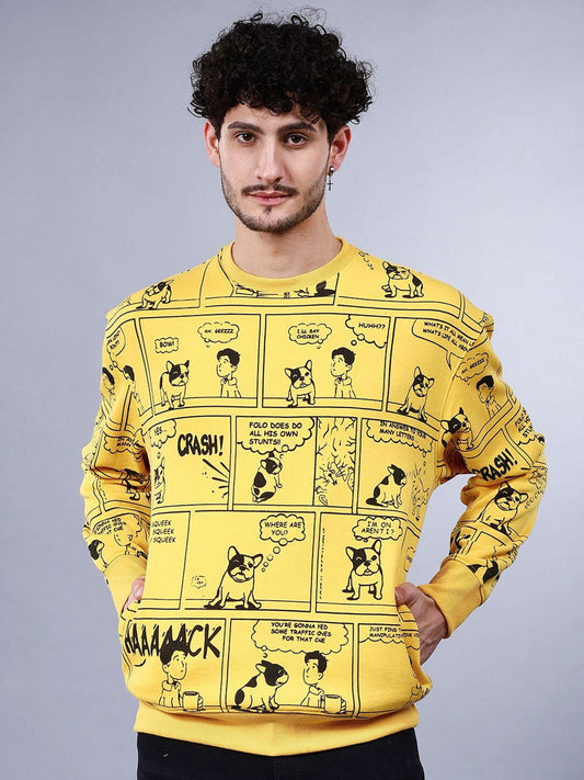 Men's Printed Oversized Sweatshirt