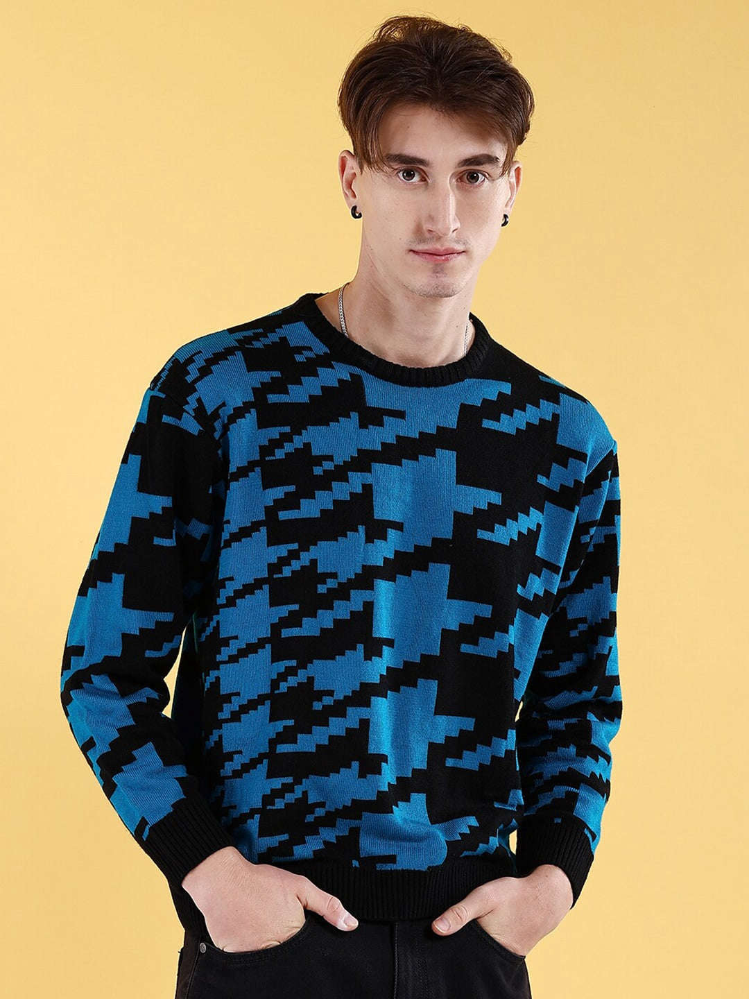 Men's Printed Oversized Sweater