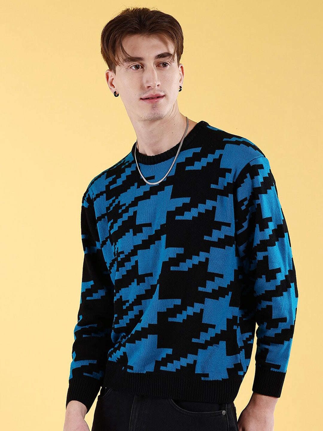 Men's Printed Oversized Sweater