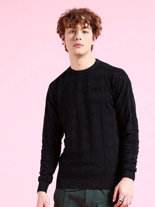 Men's Textured Regular Fit Sweater