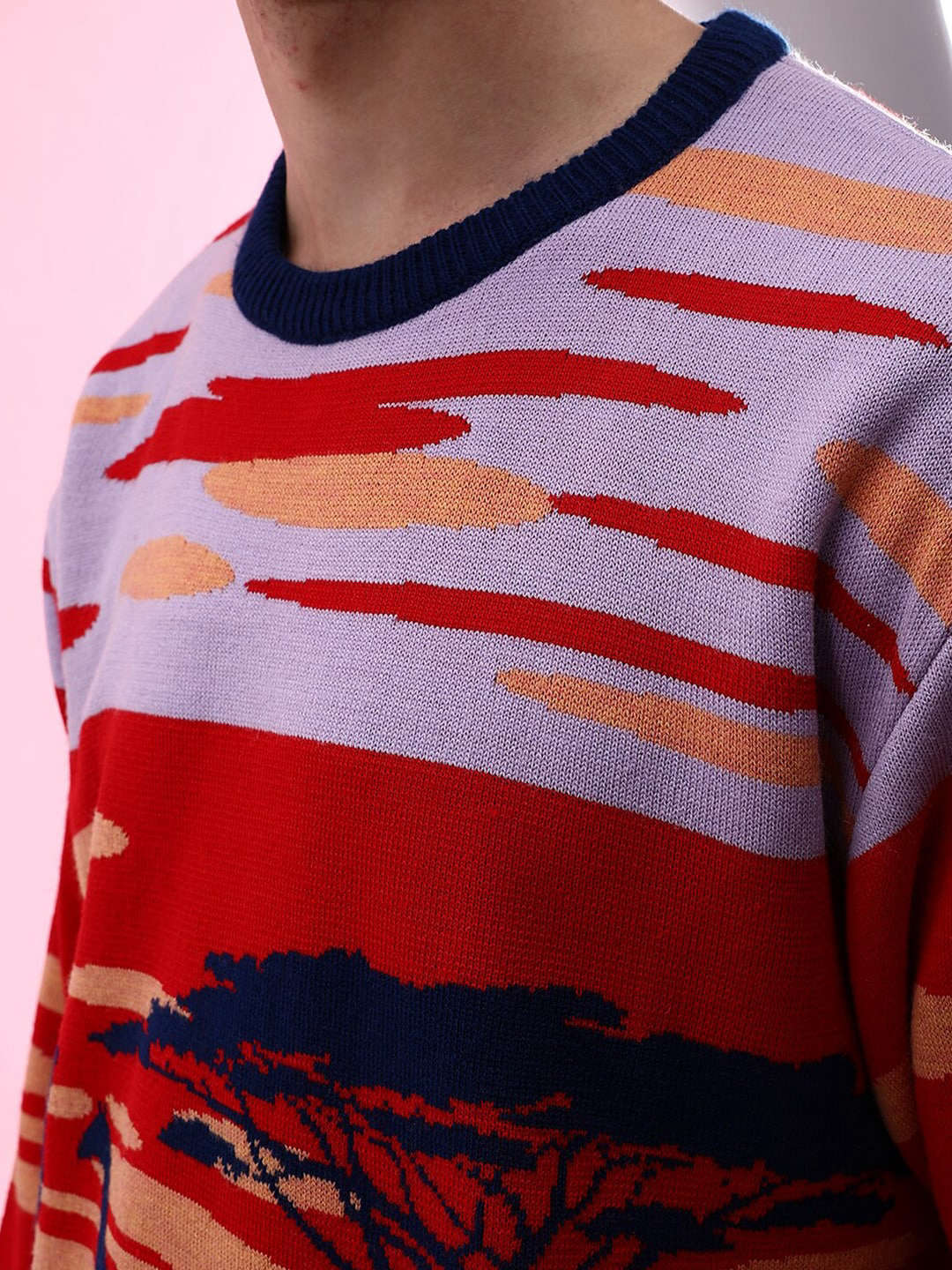 Men's Printed Oversized Sweater