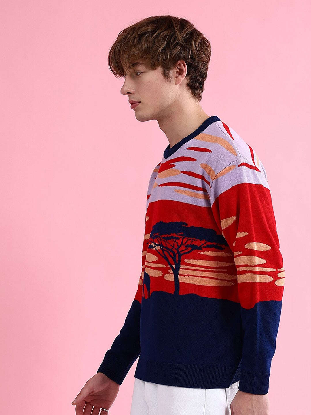 Men's Printed Oversized Sweater