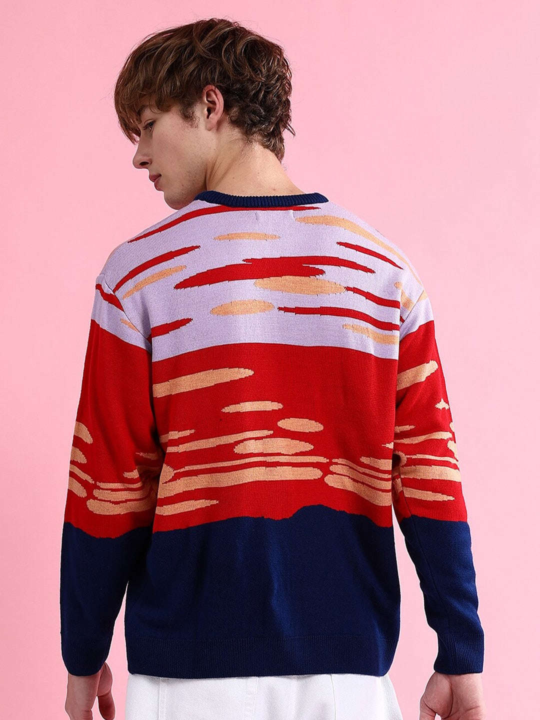 Men's Printed Oversized Sweater