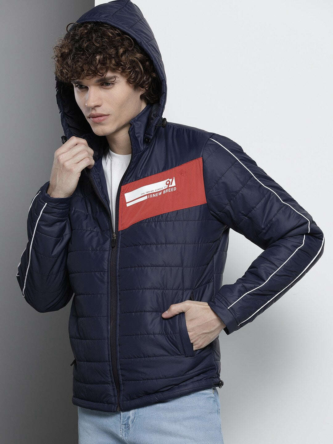 Men's Colourblocked Casual Jacket