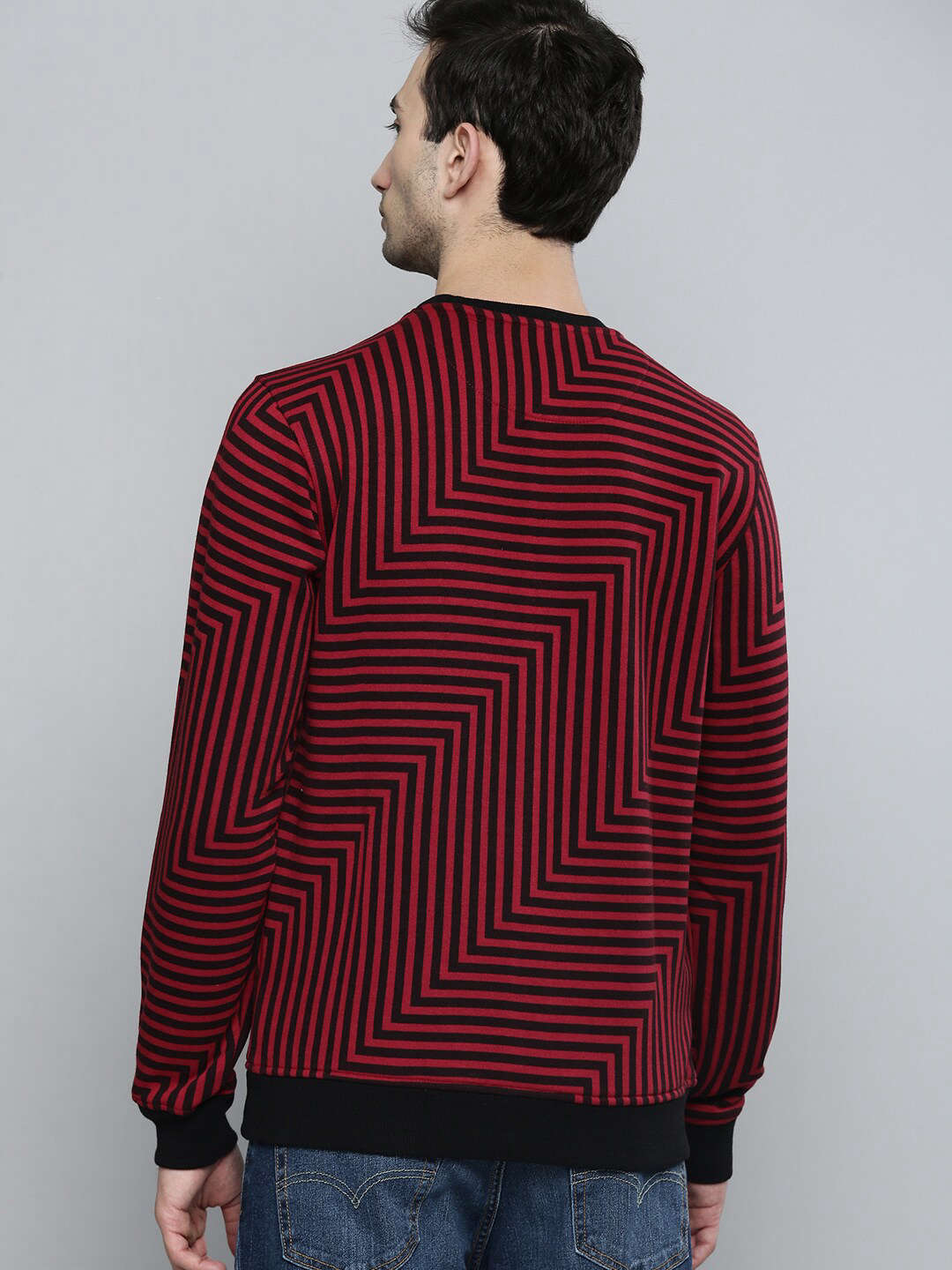 Men's Striped Regular Fit Sweatshirt