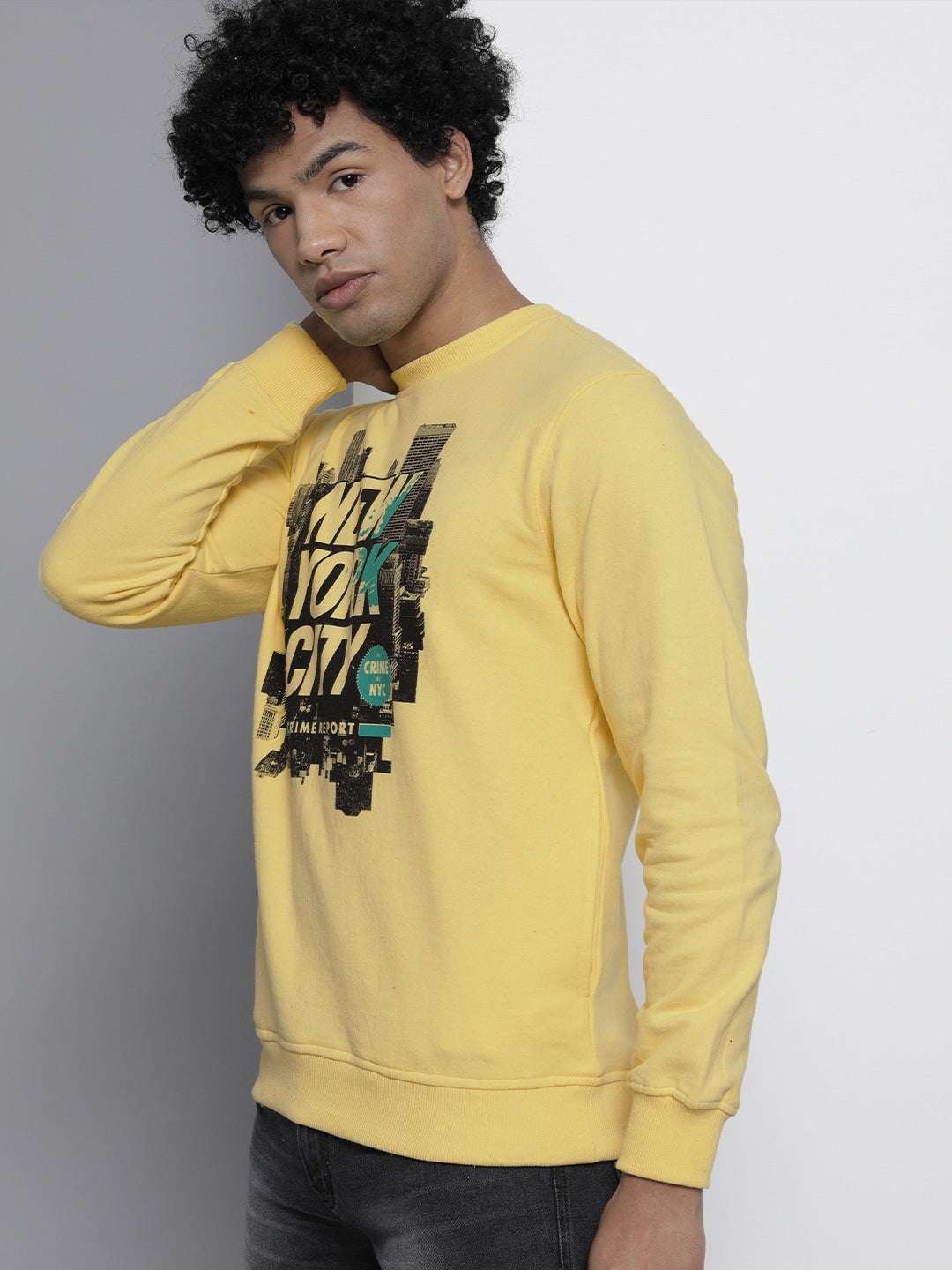 Men's Printed Regular Fit Sweatshirt