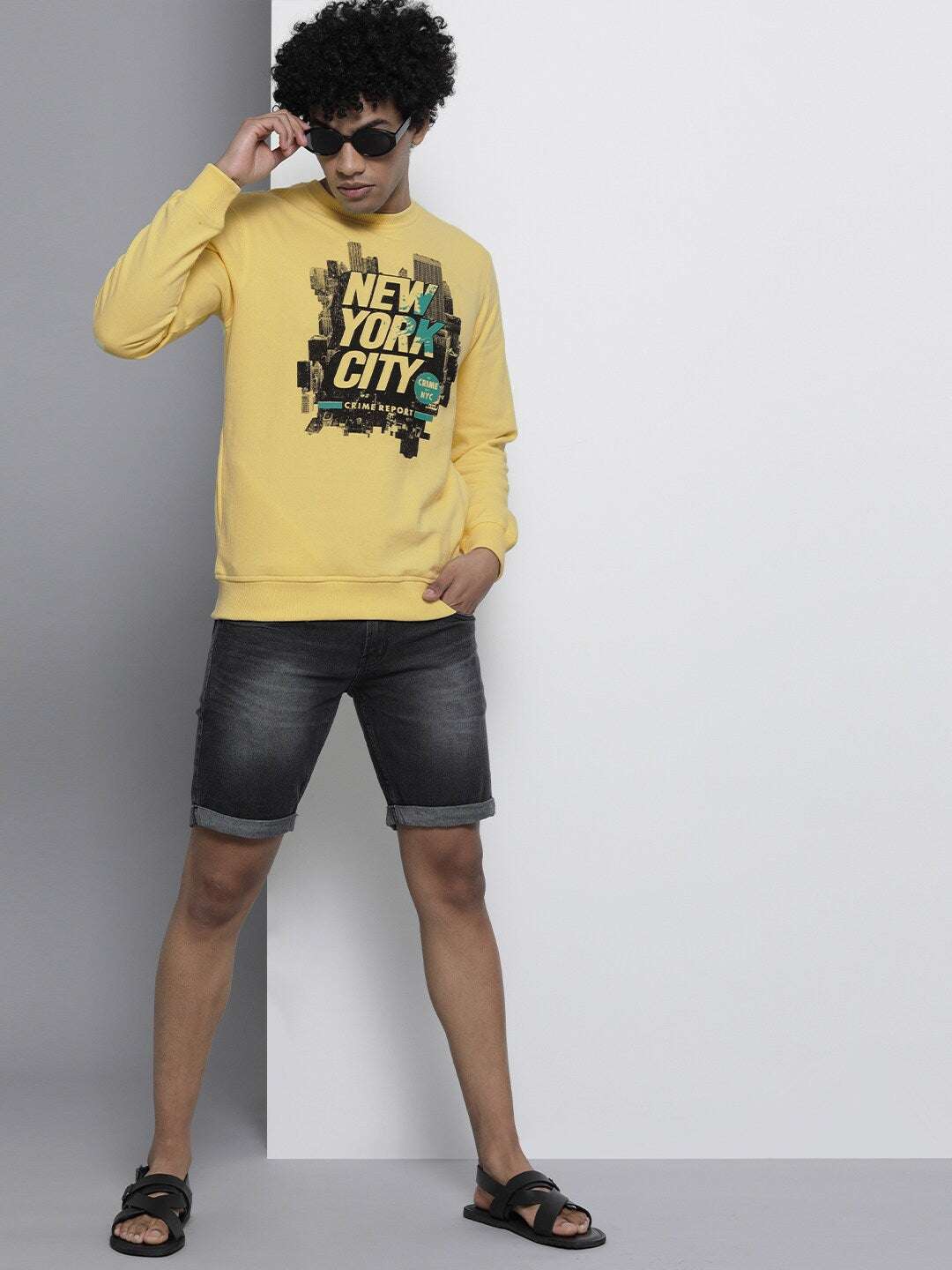 Men's Printed Regular Fit Sweatshirt