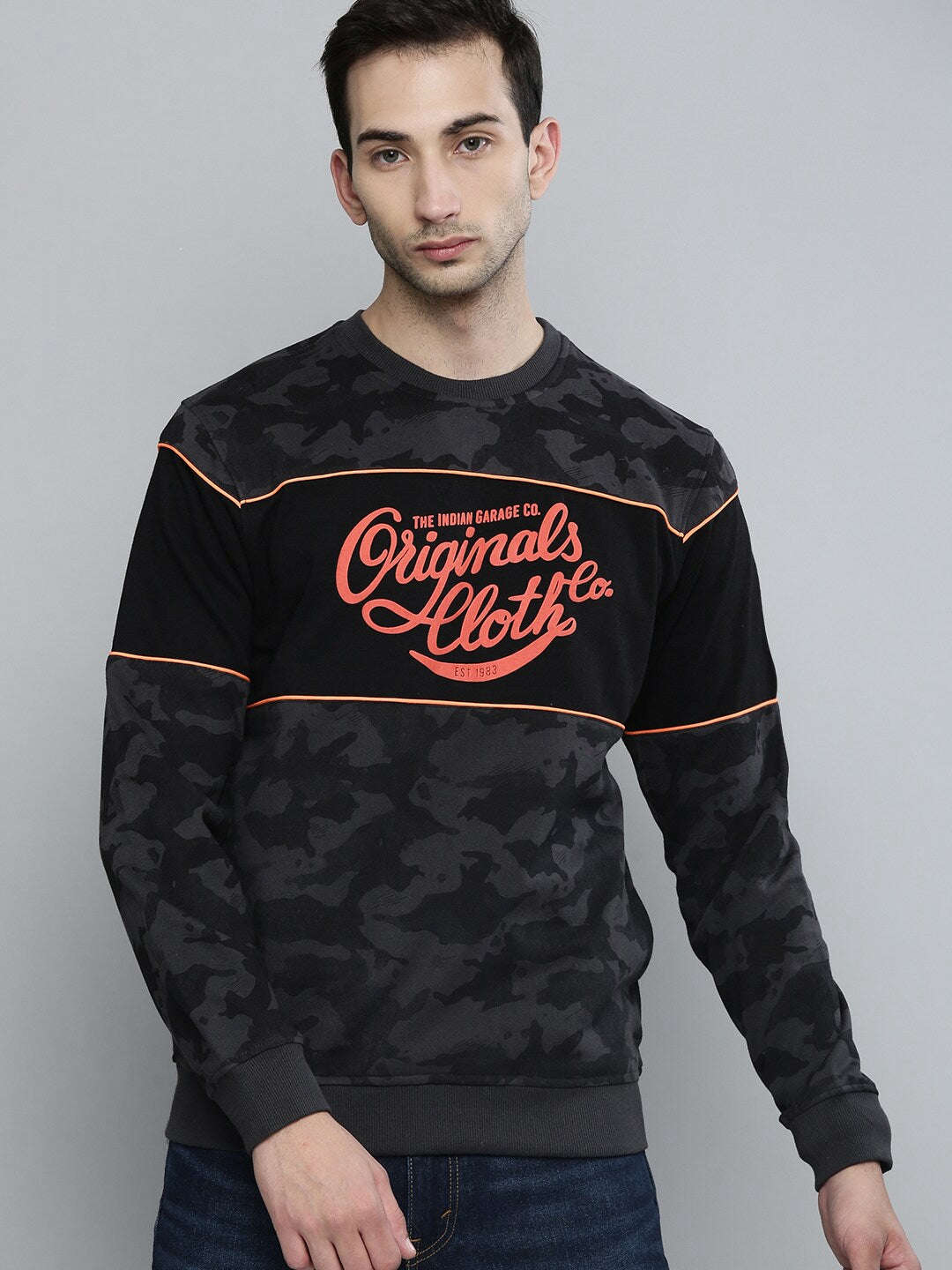 Men's Printed Regular Fit Sweatshirt