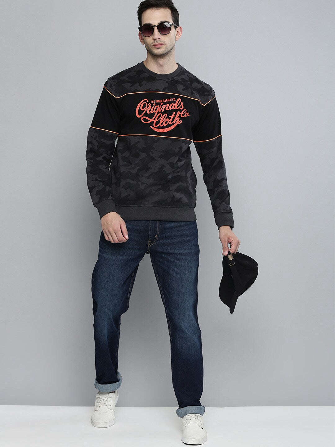 Men's Printed Regular Fit Sweatshirt