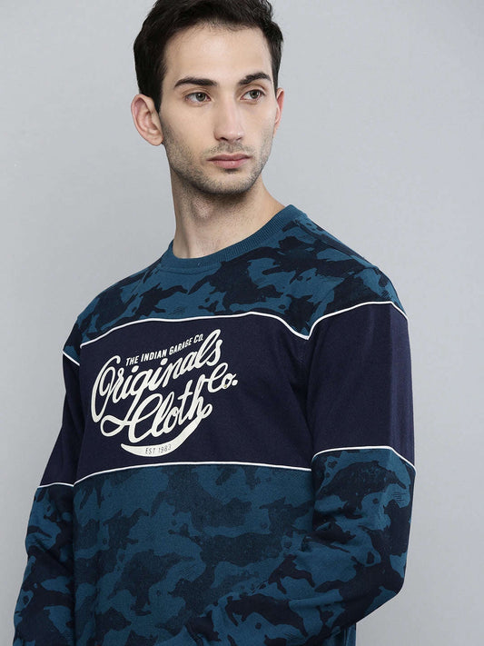 Men's Printed Regular Fit Sweatshirt