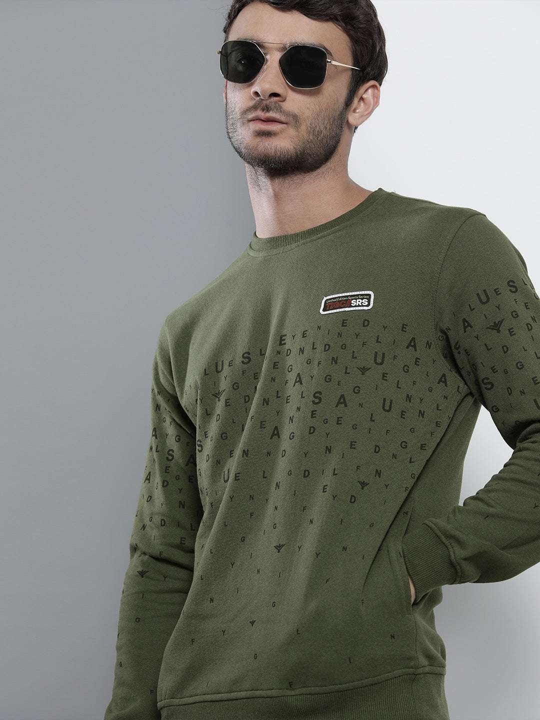 Men's Printed Regular Fit Sweatshirt