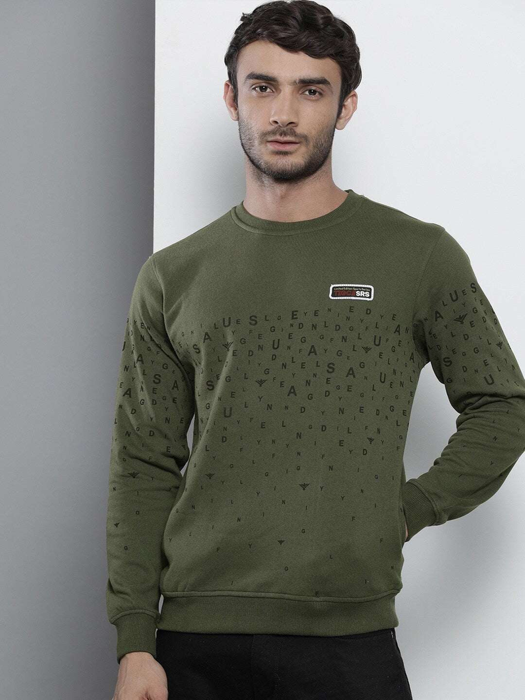 Men's Printed Regular Fit Sweatshirt