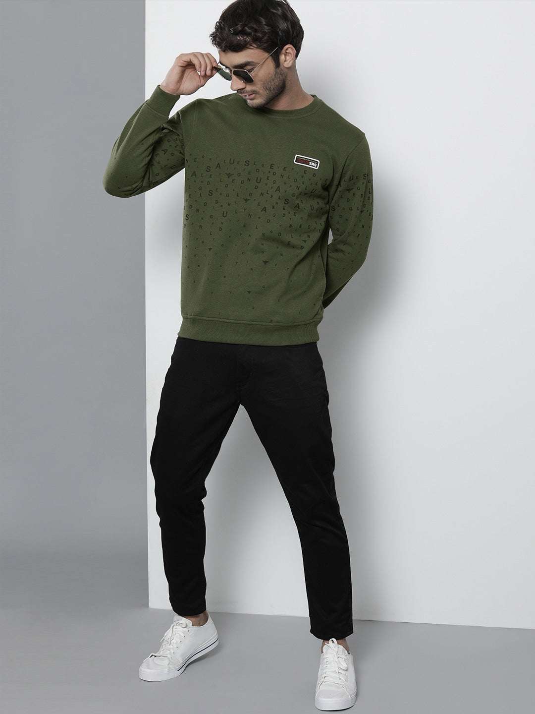 Men's Printed Regular Fit Sweatshirt