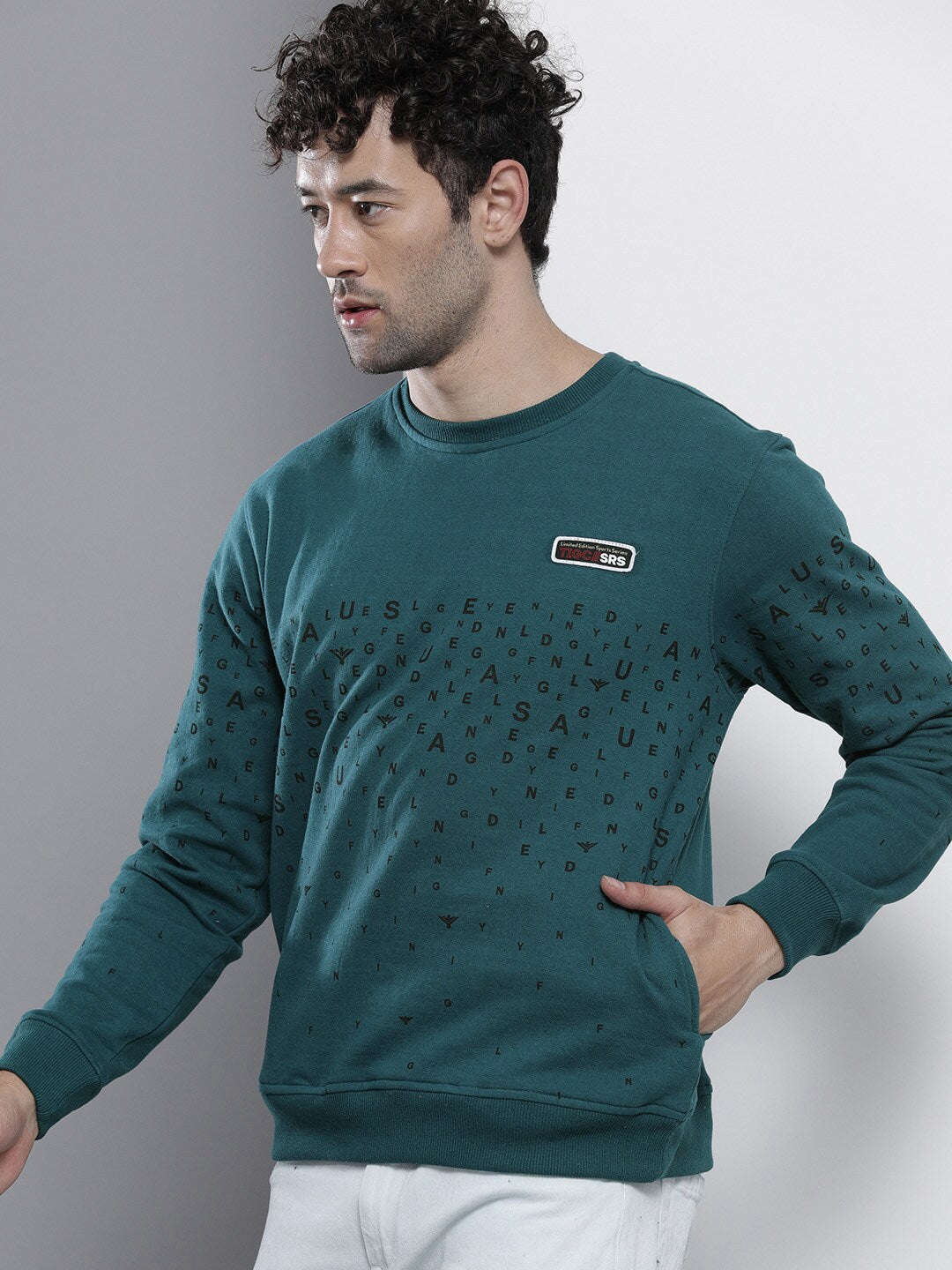 Men's Printed Regular Fit Sweatshirt