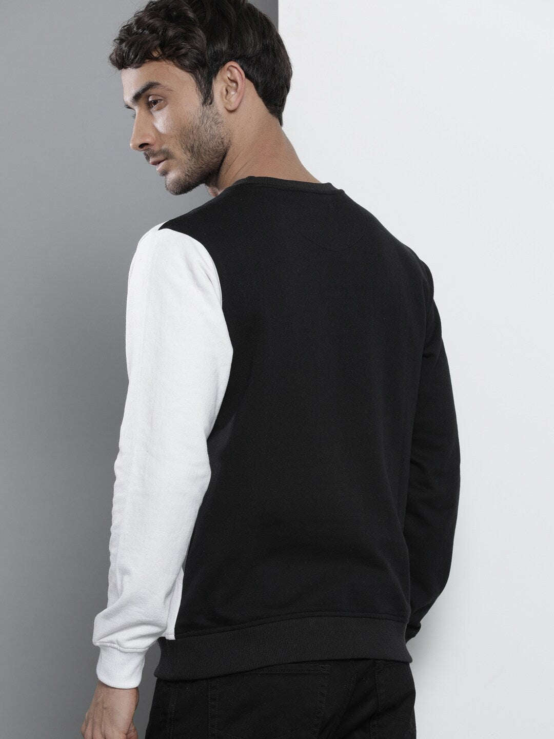 Men's Colourblocked Regular Fit Sweatshirt